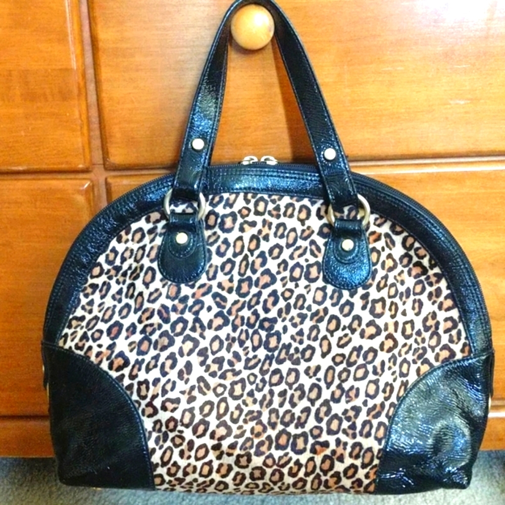 Talbots leopard print patent leather bag - Picture 9 of 14